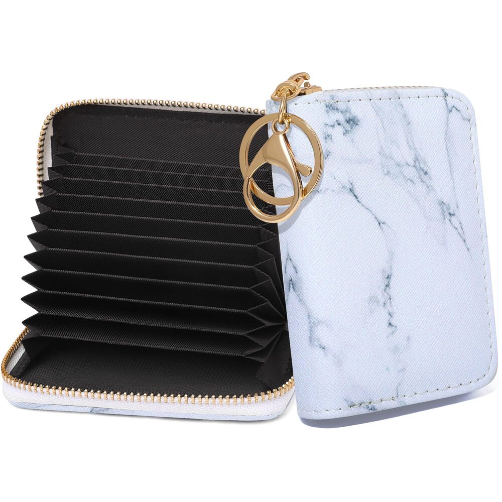 6178 RFID Credit Card Holder-Print Accordian Card Case with Keychain